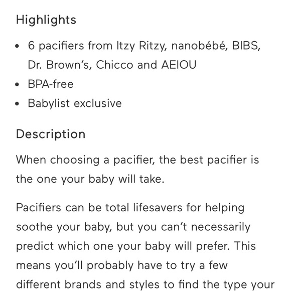 Babylist Pacifier Box - Picture 3 of 6